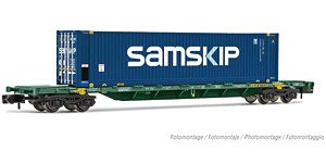 CEMAT, 4-axle container wagon Sgnns, loaded with 45` container `Samskip`, period V-VI ★外国形モデル (鉄道模型)