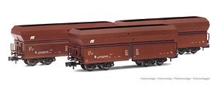 FS, 3-unit pack Fals/Falns Wagons, inclined FS logo (3-Car Set) (Model Train)