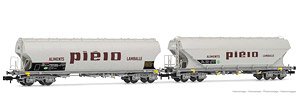 SNCF, 2-unit pack `Pieto Lamballe`, hopper Wagons with rounded and flat lateral side walls (2-Car Set) (Model Train)