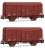 RENFE, 2-unit pack 2-axle closed Wagon J2, wooden version, brown livery, Period IV (2-Car Set) (Model Train) Item picture1
