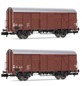 DR, 2-unit pack, wooden Gs Wagons, Period IV (2-Car Set) (Model Train)