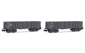 SNCF, 2-unit set 4-axle open wagons Eaos, grey livery, loaded with scrap, period IV (2両セット) (鉄道模型)