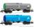ERR, 2-unit 4-axle tank wagons, green/grey+light blue/dark blue, period VI (2両セット) (鉄道模型) 商品画像1