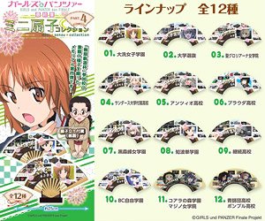 Girls und Panzer das Finale Mini Folding Fan Collection Part.4 (Set of 12) (Anime Toy)