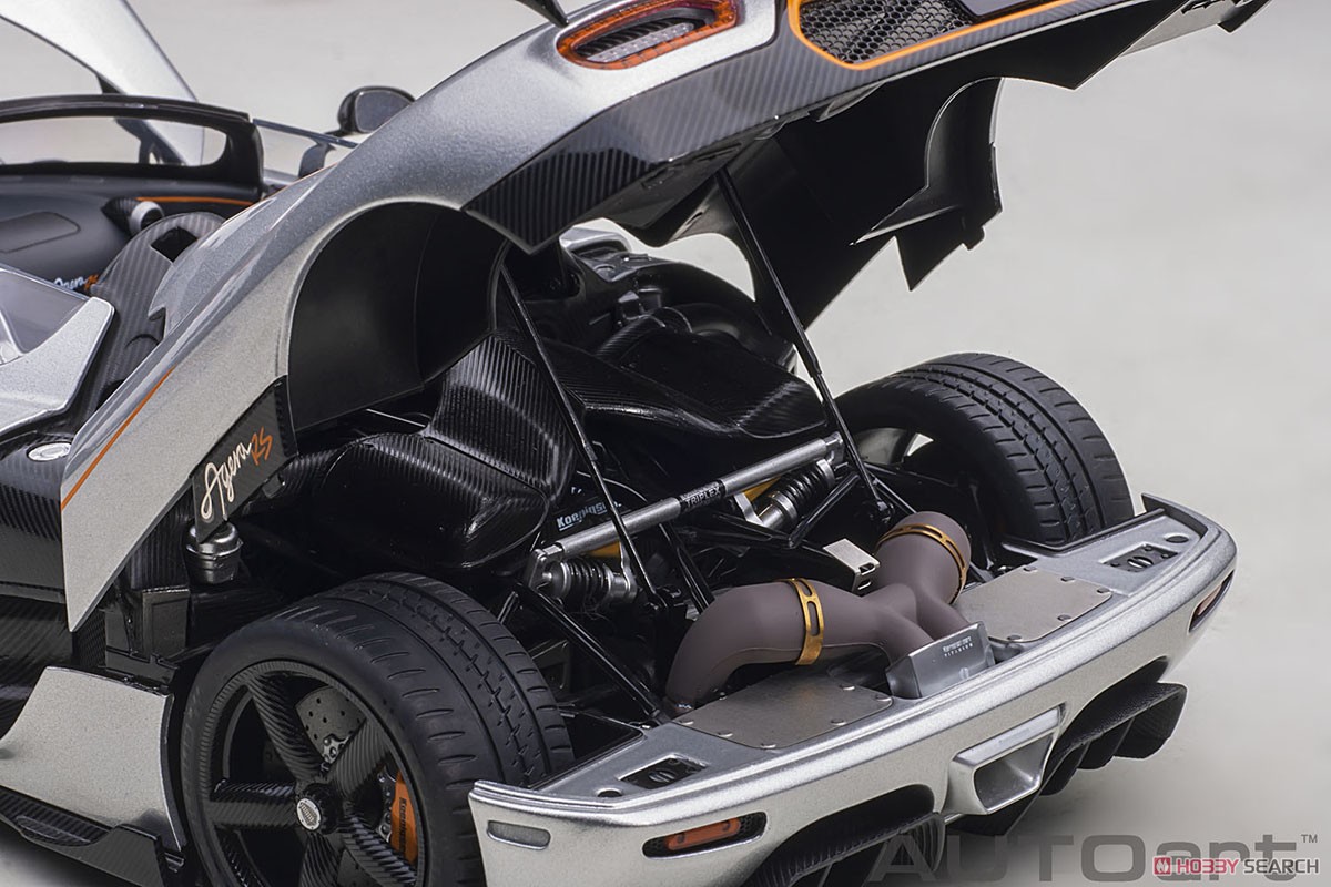 ケーニグセグ アゲーラ RS (メタリック・シルバー/カーボンブラック) (ミニカー) 商品画像5