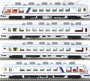 1/80(HO) J.N.R. `Yasuragi` Japanese Style Salon Coache Series 12 Lounge, Tatami, Four Car Train Only Set Ready to Run, Painted (Basic 4-Car Set) (Pre-colored Completed) (Model Train)