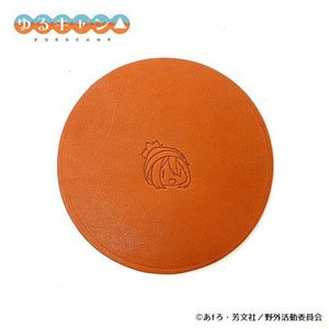 Laid-Back Camp Leather Coaster (Nadeshiko Kagamihara) (Anime Toy)