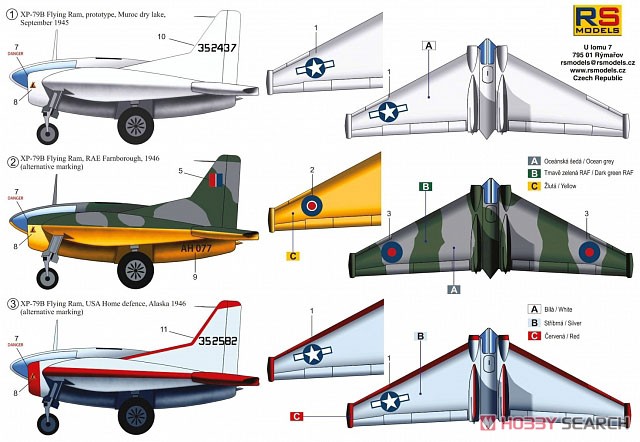 XP-79B フライングラム ミューロック・ドライレイク1945 (プラモデル) 塗装1