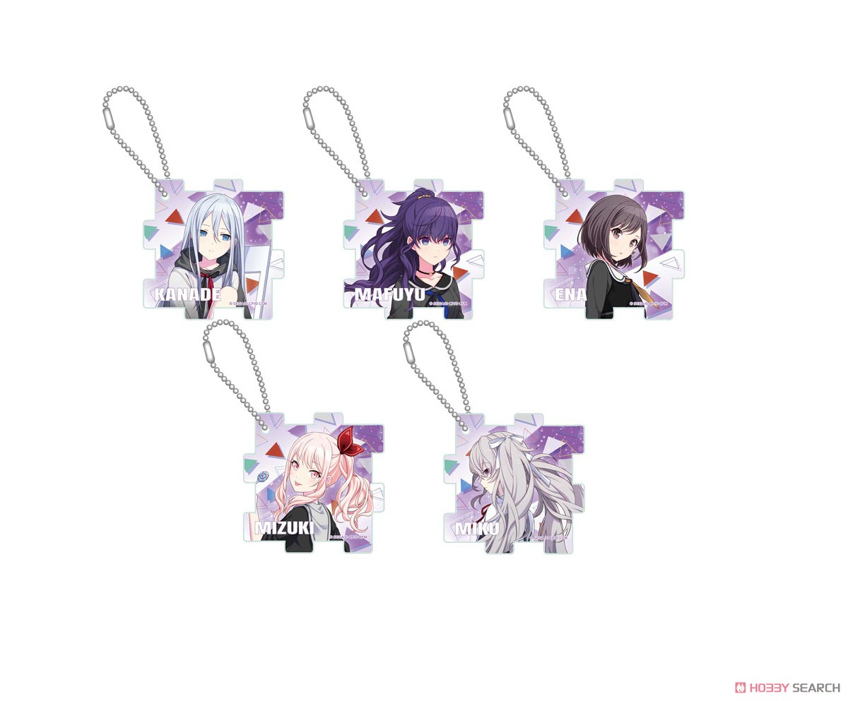 [Project Sekai: Colorful Stage feat. Hatsune Miku] Acrylic Puzzle Key Ring 25 o`clock at Night Code. (Set of 5) (Anime Toy) Item picture1