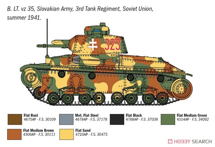 WW.II ドイツ軍軽戦車 Pz.Kpfw.35(t) (プラモデル) 塗装2