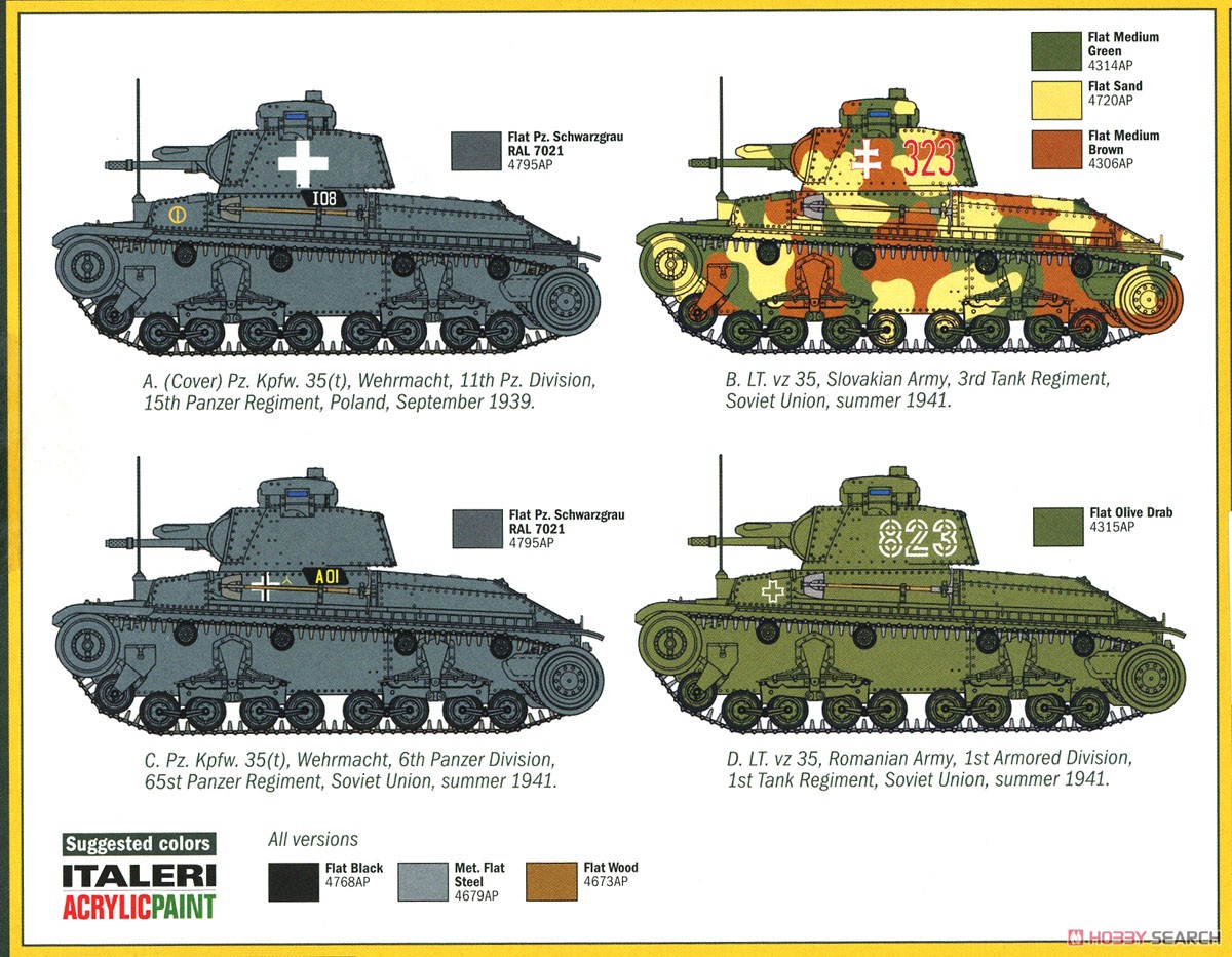 WW.II ドイツ軍軽戦車 Pz.Kpfw.35(t) (プラモデル) 塗装5