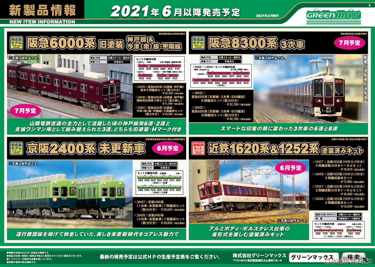 近鉄 1252系 (VVVFロゴ付き) 2両編成基本セット (2両・塗装済みキット) (鉄道模型) その他の画像3