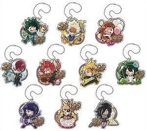 Pita! Deformed My Hero Academia 5th Anniversary Acrylic Key Ring (Set of 10) (Anime Toy)