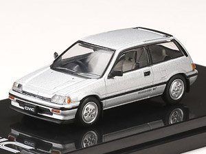 Honda Civic Si (AT) 1984 (Wonder Civic) Silver Metallic (Diecast Car)