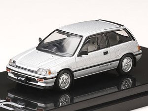 ホンダ CIVIC Si (AT) 1984 (ワンダーシビック) シルバーメタリック (ミニカー)