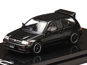 Honda Civic Si (AT) 1984 Custom Version (Wonder Civic) Black (Custom Color) (Diecast Car)
