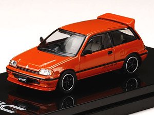 ホンダ CIVIC Si (AT) 1984 カスタムバージョン (ワンダーシビック) オレンジ (ミニカー)