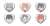 「弱虫ペダル GLORY LINE」 ハート型ラメアクリルバッジ 【レトロポップver.】 [箱根学園] (6個セット) (キャラクターグッズ) 商品画像1