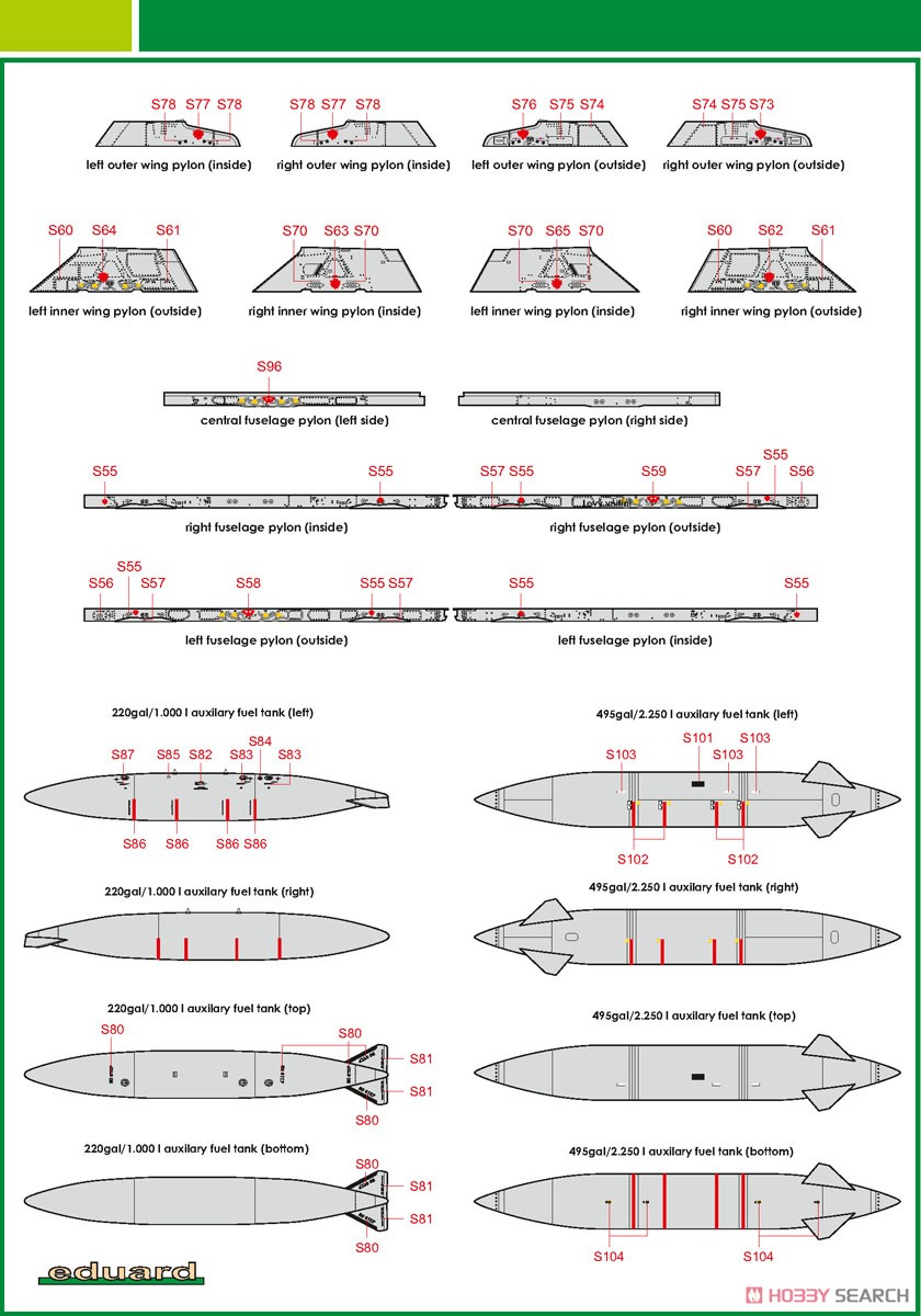 Tornado GR.4 Stencils (for Italeri) (Decal) Assembly guide6