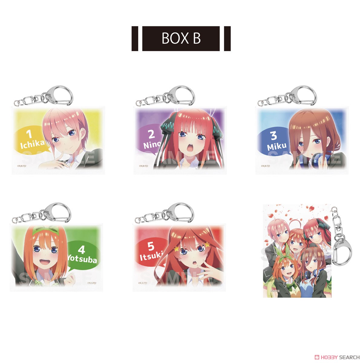 『五等分の花嫁∬』 ミニチュアキャンバスキーホルダー 01 第1弾 (6個セット) (キャラクターグッズ) 商品画像1