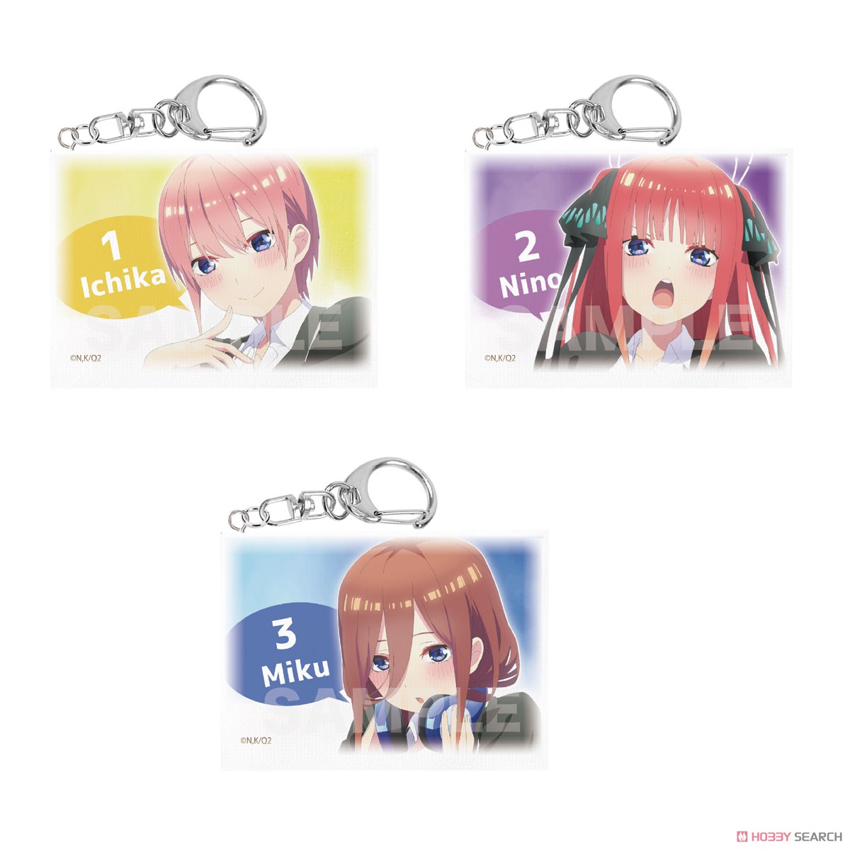 『五等分の花嫁∬』 ミニチュアキャンバスキーホルダー 01 第1弾 (6個セット) (キャラクターグッズ) 商品画像2