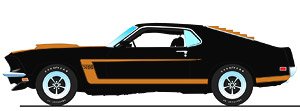 1969 Ford Mustang Boss 429 Prototype - Bunkie Knudsen`s 429 (Diecast Car)