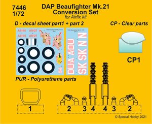 DAP ボーファイター Mk.21 改造セット (エアフィックス用) (プラモデル)