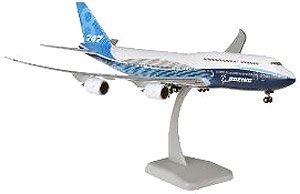 B747-8 ボーイングハウスカラー ブルー ランディングギア・スタンド付属 (完成品飛行機)