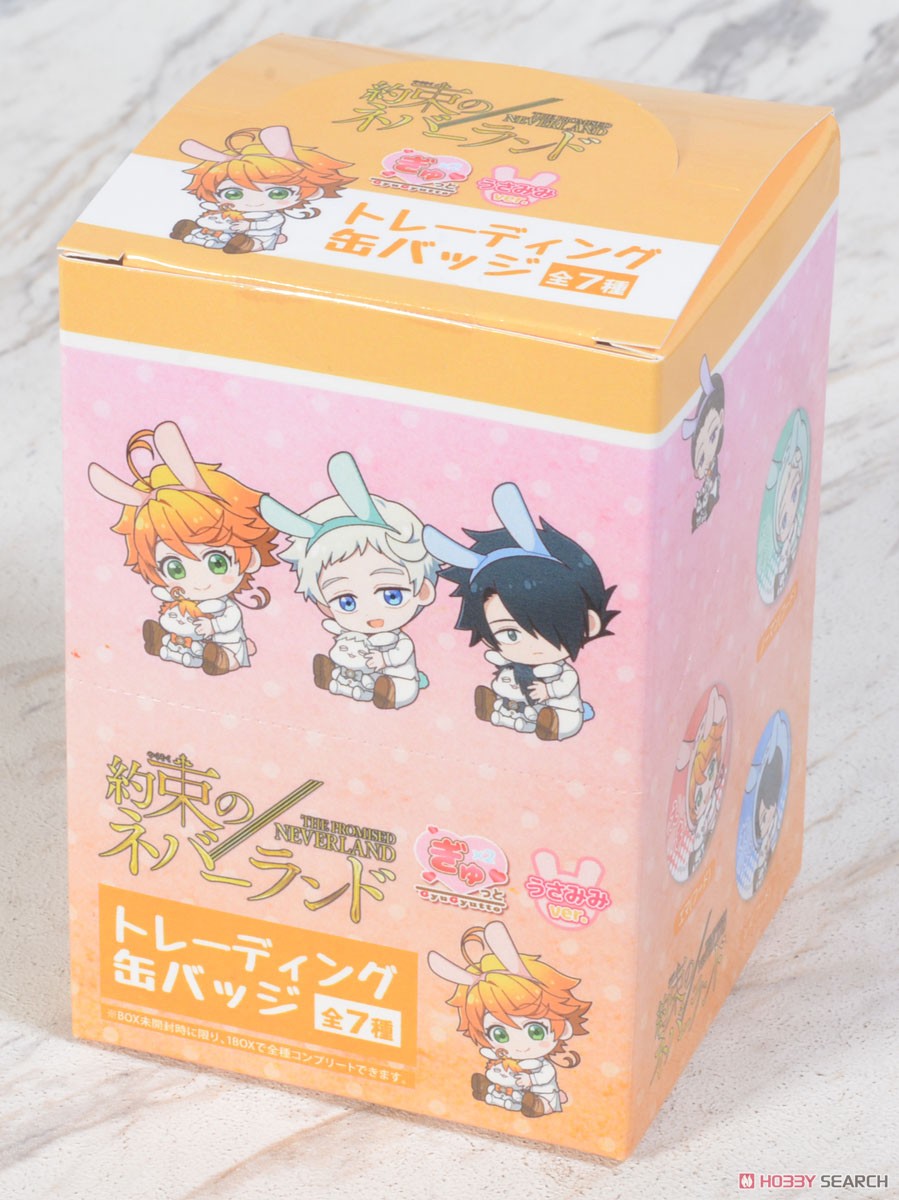 Trading Can Badge The Promised Neverland Gyugyutto Usamimi Ver. (Set of 7) (Anime Toy) Package1