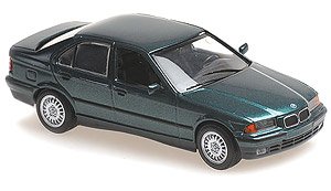 BMW 3-Series Limousine 1992 Green Metallic (Diecast Car)