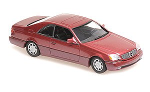 Mercedes-Benz 600SEC Coupe 1992 Red Metallic (Diecast Car)