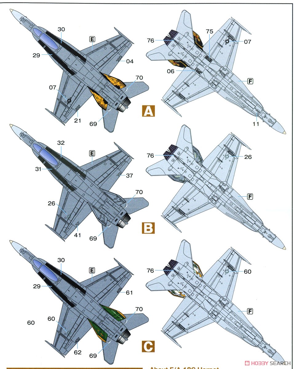 アメリカ海軍艦上戦闘機 F/A-18C ホーネット ゴールデンドラゴンズ (2機セット) (プラモデル) 塗装5