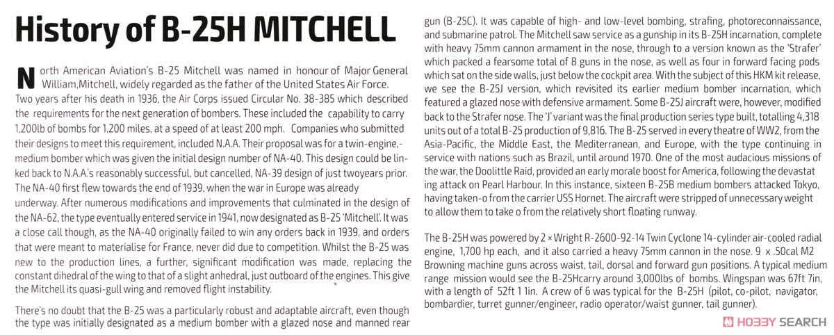 B-25H Mitchell Gunships over CBI (Plastic model) About item(Eng)1