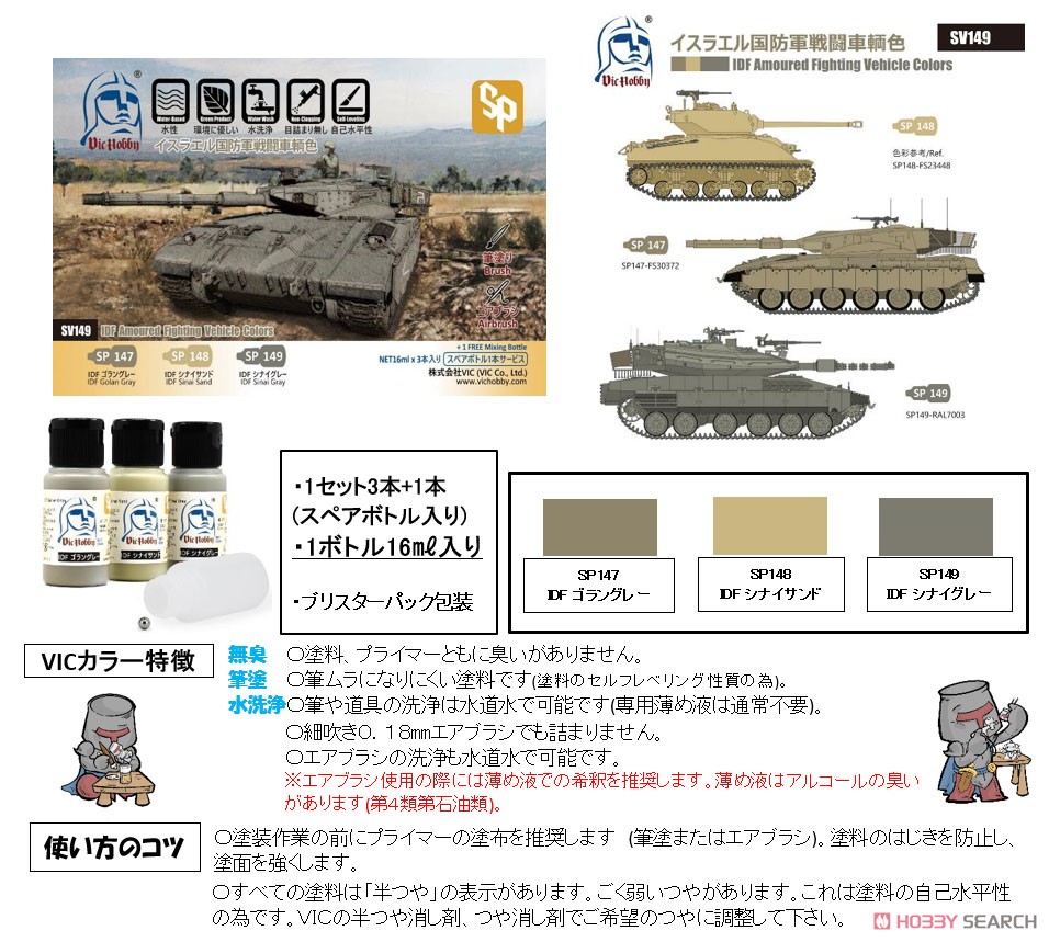 イスラエル国防軍 戦闘車両色セット (塗料) その他の画像3