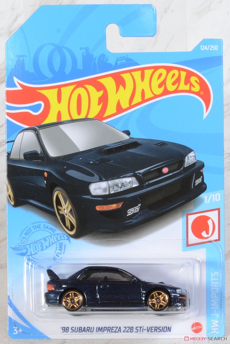 ホットウィール ベーシックカー `98 スバル インプレッサ 22B Stiバージョン (玩具) パッケージ1