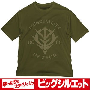 Mobile Suit Gundam ZEON Big Silhouette T-Shirt Moss L (Anime Toy)