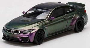 LB★WORKS BMW M4 パープル-グリーンメタリック (左ハンドル) (ミニカー)