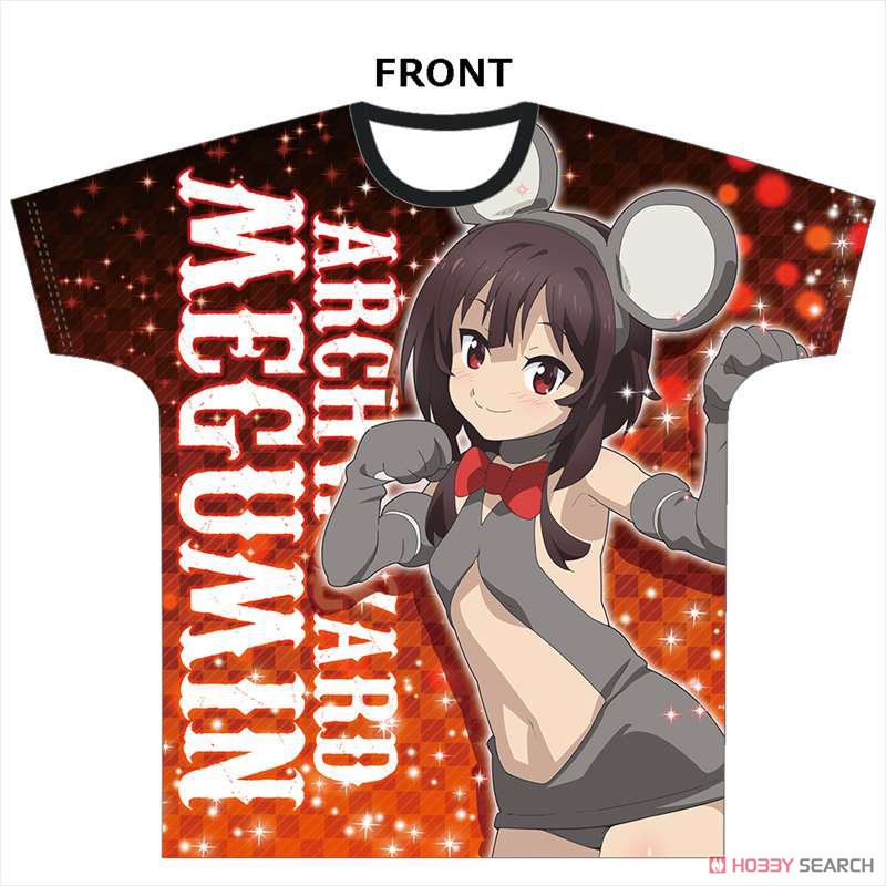 KonoSuba: God`s Blessing on this Wonderful World! Legend of Crimson Full Graphic T-Shirt [Megumin Mouse Costume Ver.] (Anime Toy) Item picture1