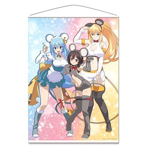 KonoSuba: God`s Blessing on this Wonderful World! Legend of Crimson B1 Tapestry [Aqua & Megumin & Darkness Mouse Costume Ver] (Anime Toy)