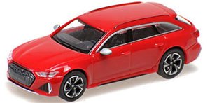 アウディ RS 6 アバント 2019 レッドメタリック (ミニカー)