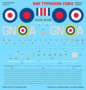 RAF Typhoon FGR4 `Battle of Britain` (Decal)