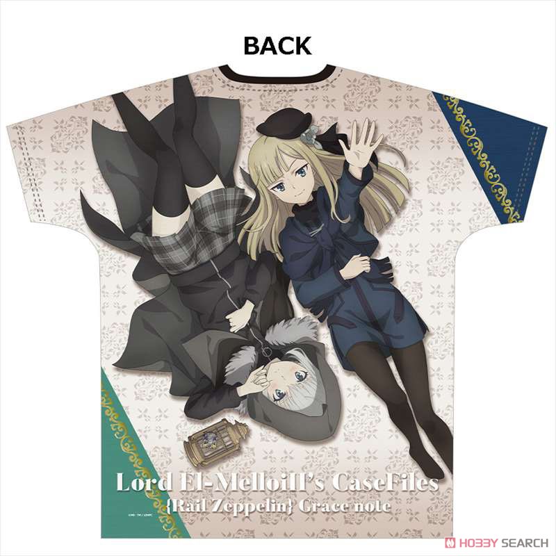 The Case Files of Lord El-Melloi II: Rail Zeppelin Grace Note Full Graphic T-Shirt [Gray & Reines] (Anime Toy) Item picture2