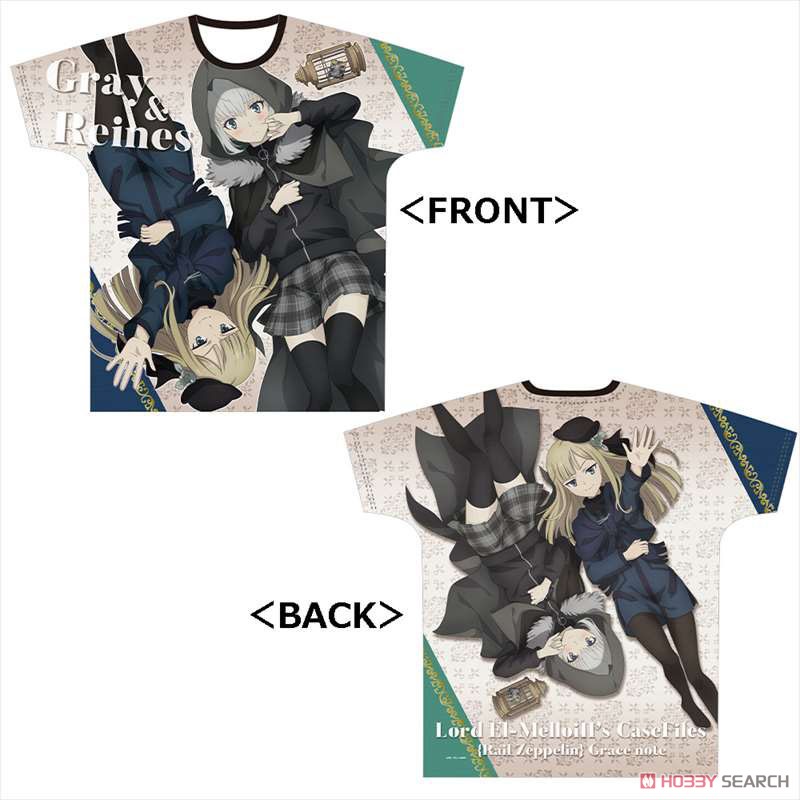 The Case Files of Lord El-Melloi II: Rail Zeppelin Grace Note Full Graphic T-Shirt [Gray & Reines] (Anime Toy) Item picture3