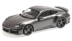 ポルシェ 911 (992) ターボ S 2020 グレーメタリック (ミニカー)