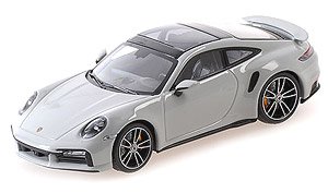 ポルシェ 911 (992) ターボ S 2020 グレー (ミニカー)