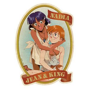 Nadia: The Secret of Blue Water Travel Sticker (7) Nadia & Jean & King (Anime Toy)