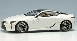 LEXUS LC500 `L Package` 2017 ホワイトノヴァガラスフレーク (ブリージーブルーインテリア) (ミニカー)