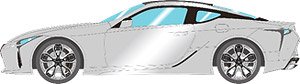 LEXUS LC500 `L Package` 2017 ソニックシルバー (フレアレッド・ブラックインテリア) (ミニカー)