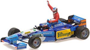 Benetton Renault B195 Michael Schumacher Canadian GP 1995 w/ Ride on Jean Alesi Figure (Diecast Car)