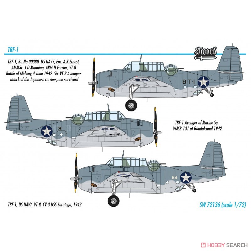 TBF-1 アベンジャー 「ミッドウェイ・ガダルカナル」 (プラモデル) 塗装1